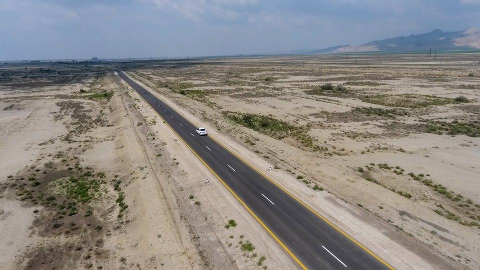 Hacıqabul-Muğan avtomobil yolu yenidən qurulub (FOTO) - Gallery Image