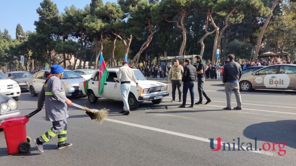 Bakıda Zəfər yürüşündə zəncirvari qəza- FOTOLAR