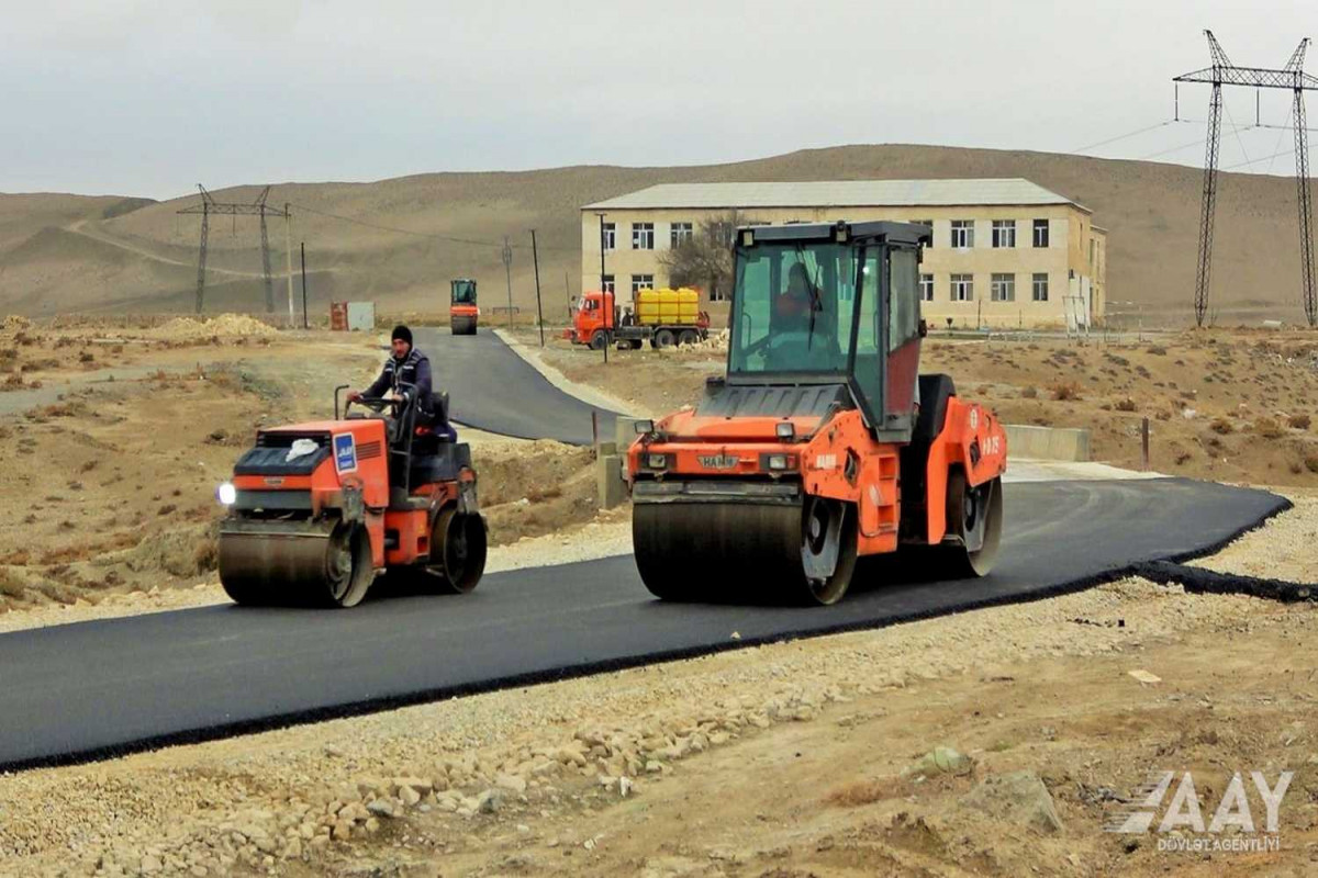 Pirəkəşkül avtomobil yolunun tikintisi davam edir - FOTO 