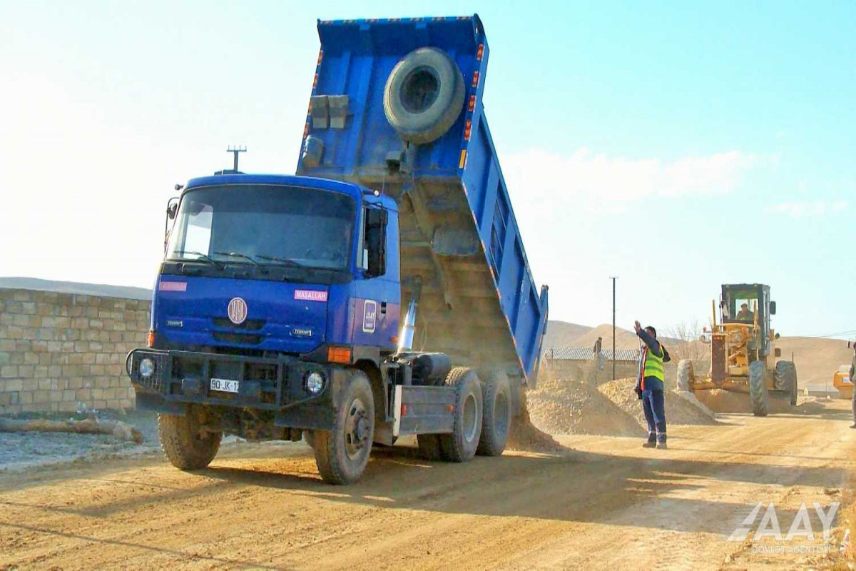 Pirəkəşkül avtomobil yolunun tikintisi davam edir - FOTO 