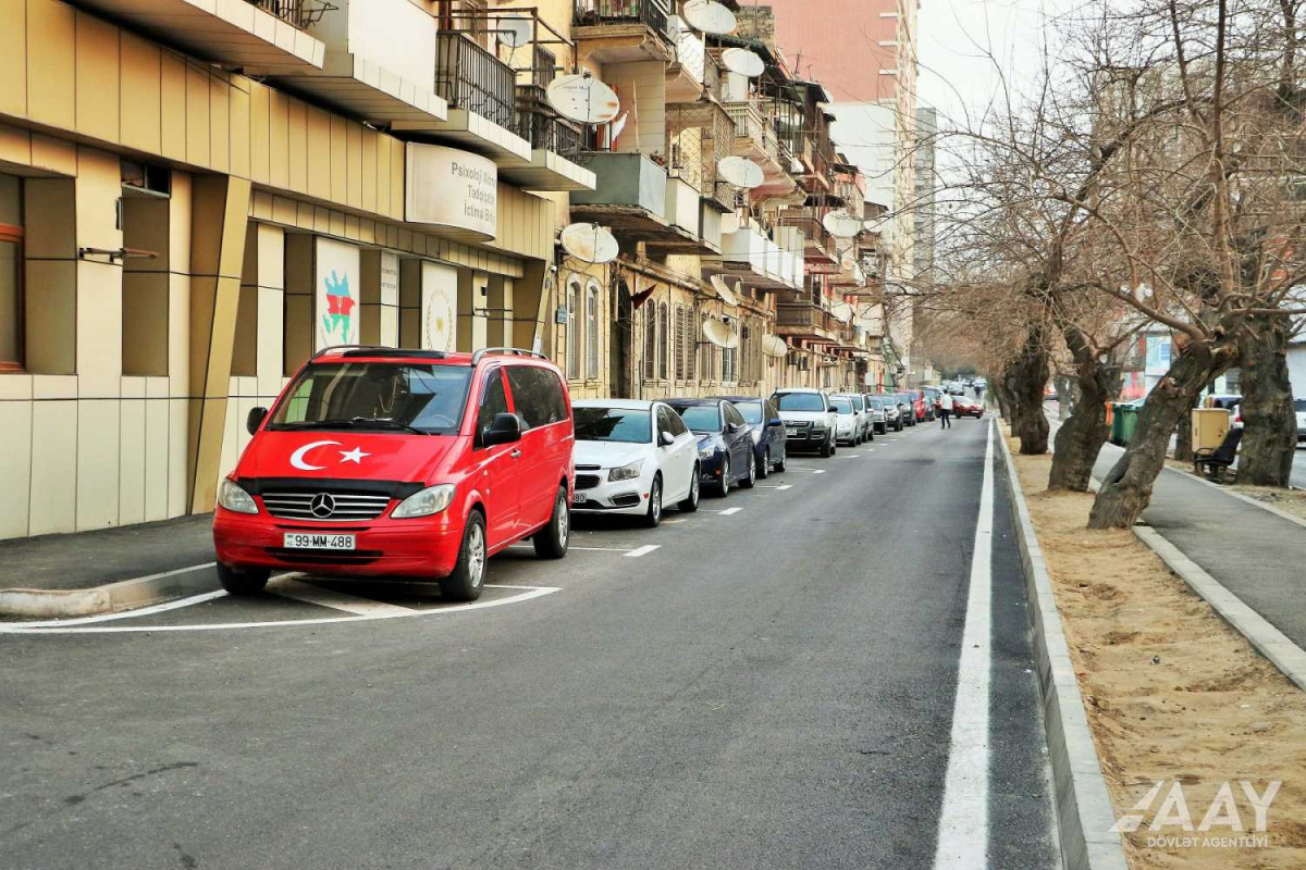 Bakının Qarabağ küçəsi əsaslı təmir olunub- FOTO- VİDEO 