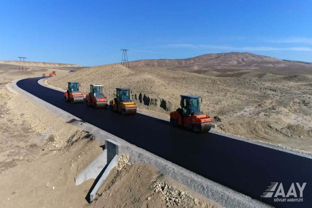 Müasir turizm infrastrukturuna gedən yeni avtomobil yolu inşa edilir - FOTO 