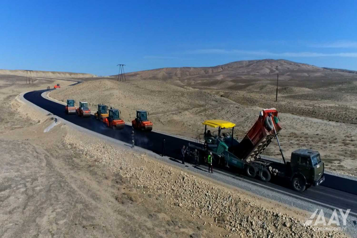 Müasir turizm infrastrukturuna gedən yeni avtomobil yolu inşa edilir - FOTO 