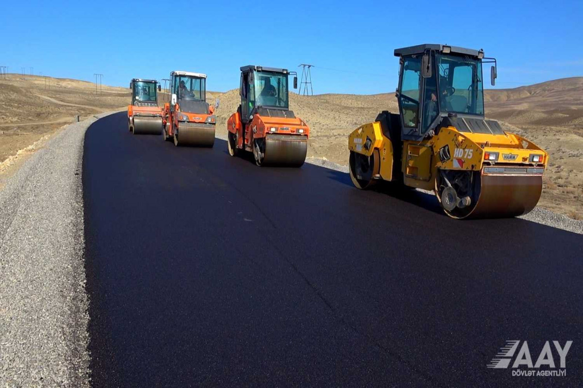 Müasir turizm infrastrukturuna gedən yeni avtomobil yolu inşa edilir - FOTO 