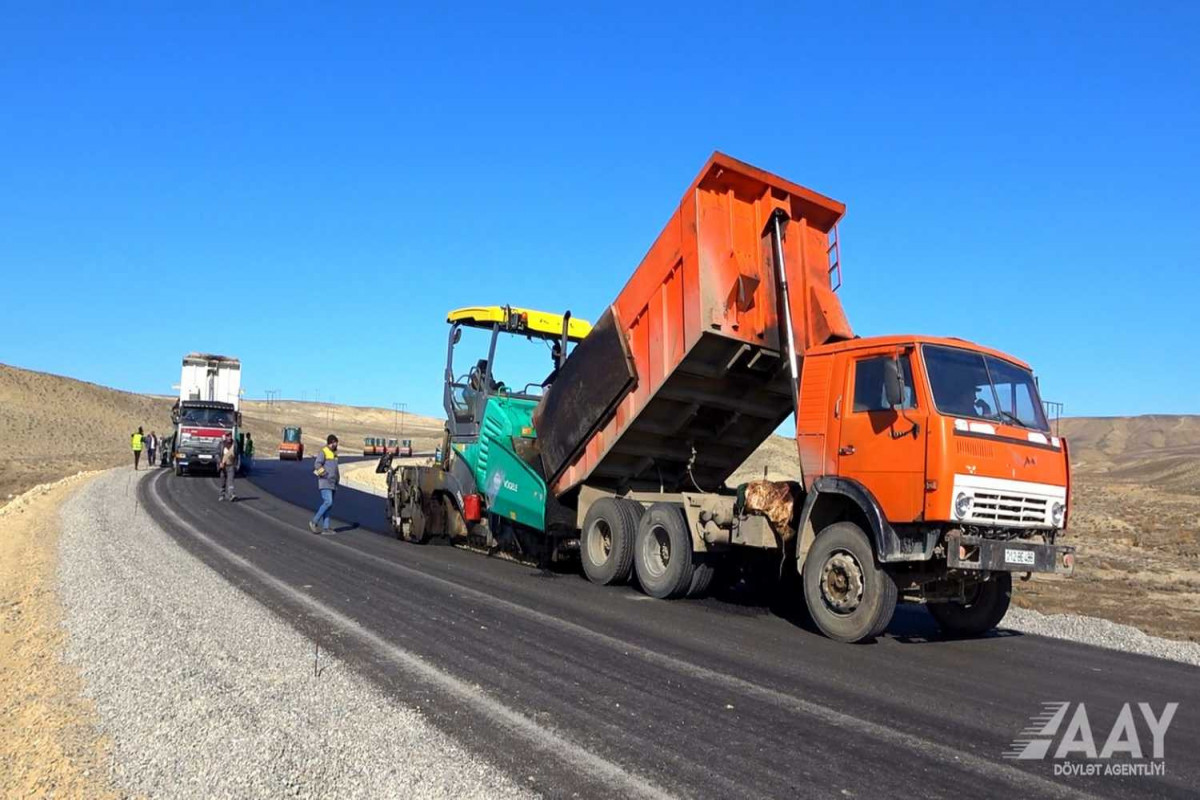 Müasir turizm infrastrukturuna gedən yeni avtomobil yolu inşa edilir - FOTO 