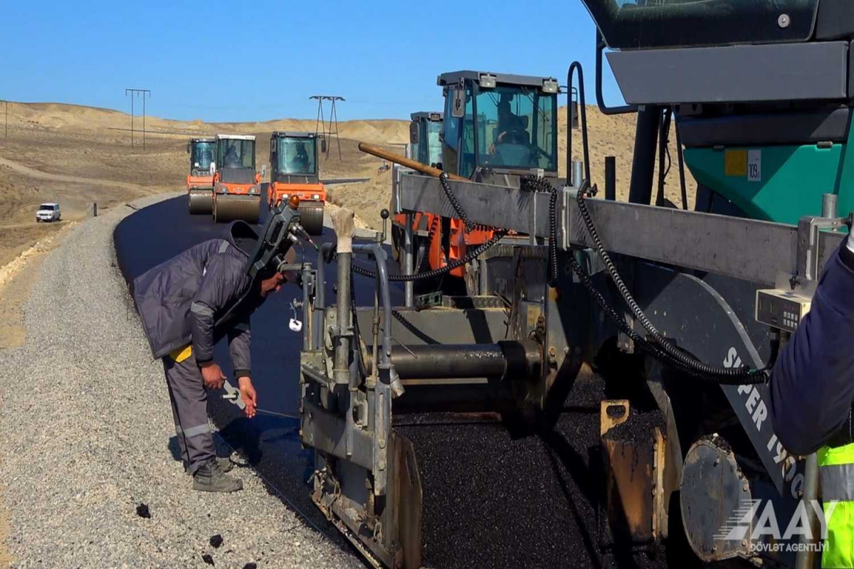 Müasir turizm infrastrukturuna gedən yeni avtomobil yolu inşa edilir - FOTO 