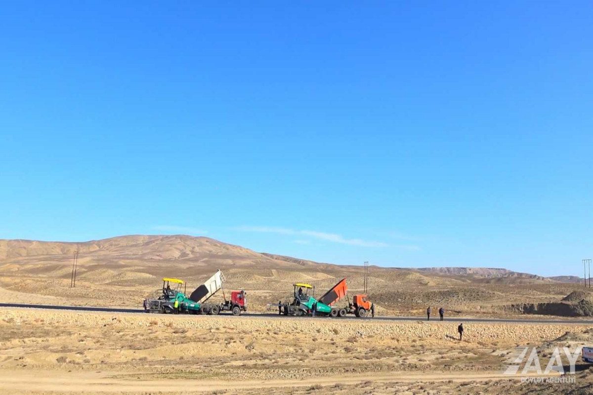 Müasir turizm infrastrukturuna gedən yeni avtomobil yolu inşa edilir - FOTO 