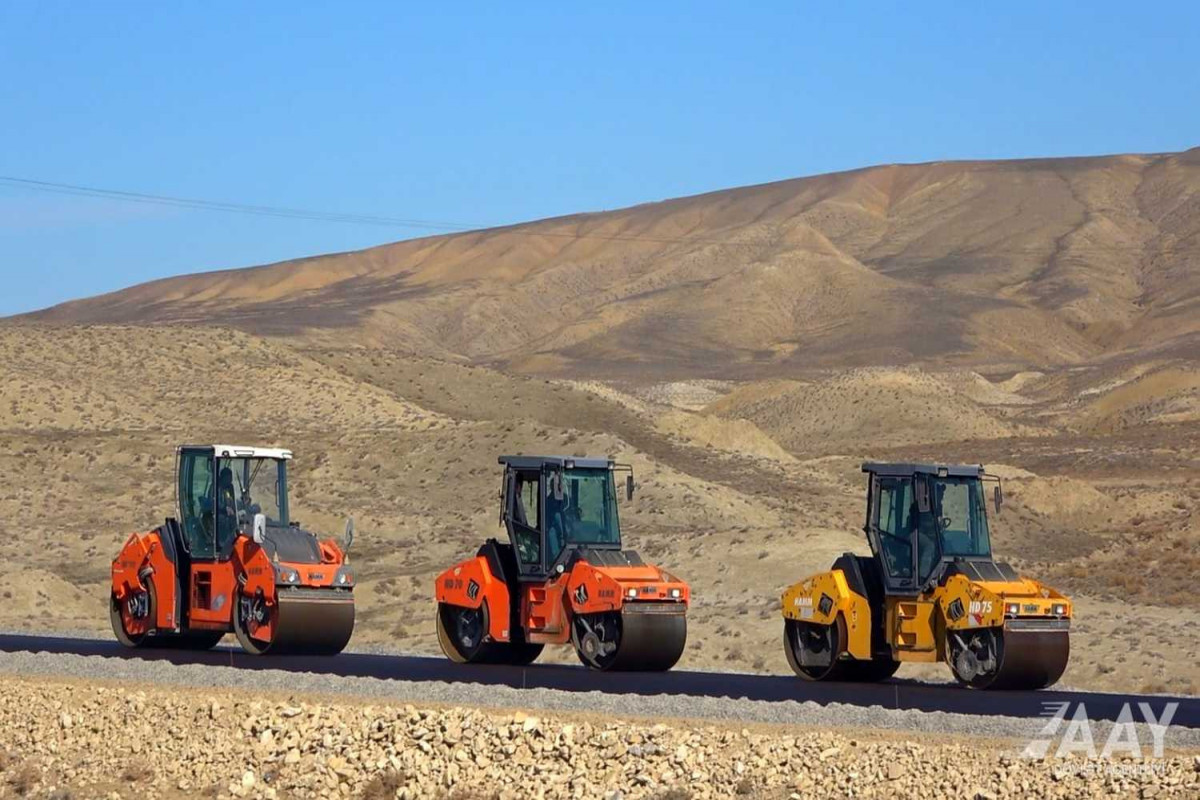 Müasir turizm infrastrukturuna gedən yeni avtomobil yolu inşa edilir - FOTO 