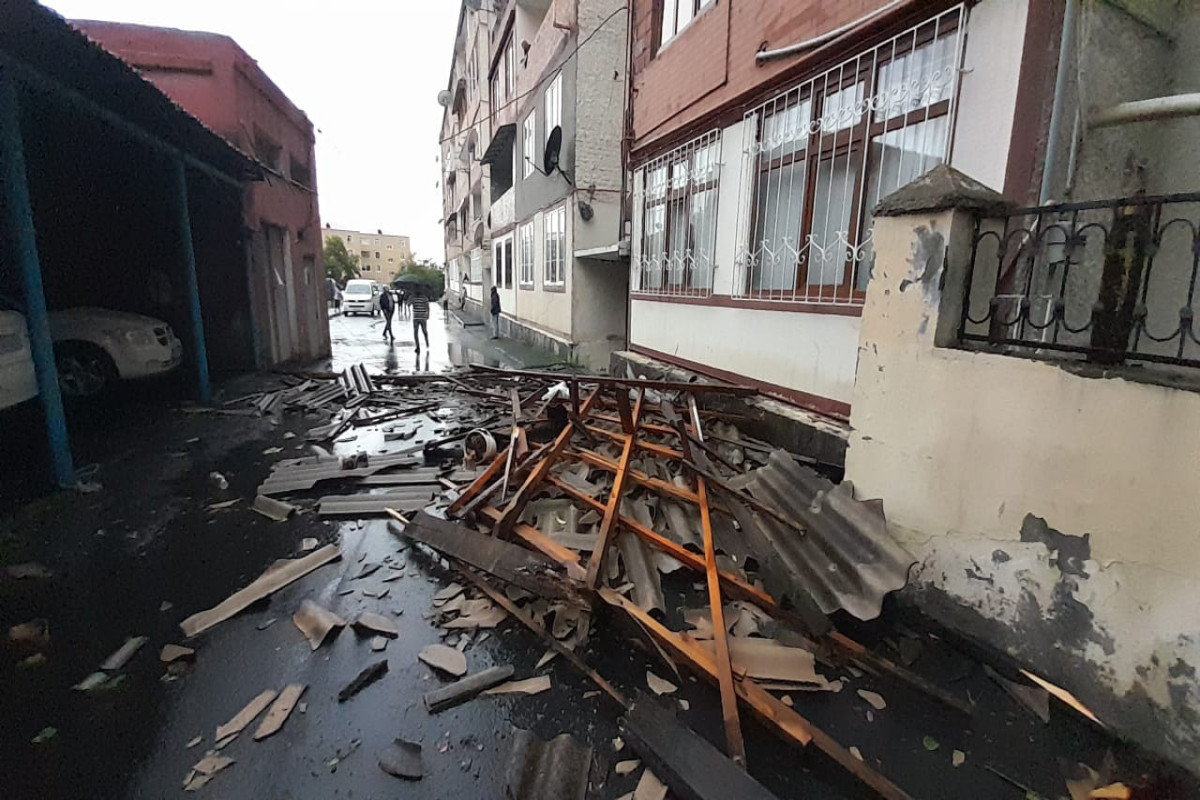 Zaqatalada güclü külək və leysan yağışı fəsadlar törədib - FOTO 