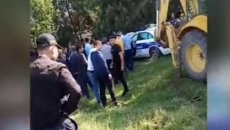 Azərbaycanda yol polisi avtomobili minik maşını ilə toqquşdu - VİDEO