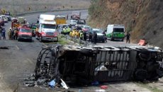 Avtobus yük maşını ilə toqquşdu:  13 ölü, 20 yaralı