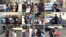 Yol polisindən məktəblilərə mənəvi dəstək - FOTO - VİDEO