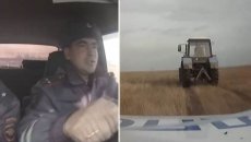 Polisin “Saxla” əmrinə tabe olmayan “traktor” atəş nəticəsində dayandırıldı – ANBAAN GÖRÜNTÜ