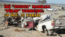 İki “Toyota” markalı “pikap” toqquşdu: 28 ölü, 21 yaralı