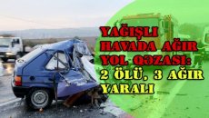 Yağışlı havada ağır yol qəzası: 2 ölü, 3 ağır yaralı - VİDEO