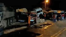 Reys avtobusu 3 mikroavtobusla toqquşdu: 14 ölü, 50 yaralı - FOTO