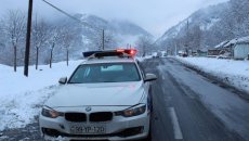 Yol polisi dağlı ərazilərdə bu cür xidmət aparır - FOTO