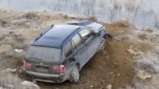 Bakıda qəza: “BMW X5” dərəyə yuvarlandı  - VİDEO