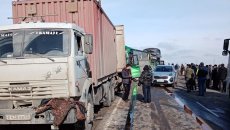 İki “Neoplan” “Kamaz”la toqquşdu: 11 nəfər xəsarət alıb - FOTO