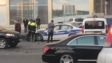 Bakıda daha bir yol polisi avtomobili qəzaya düşdü - FOTO