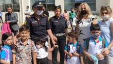 Yol polisi Bakıda bütün məktəblərdə təbliğata başladı - FOTOLAR 