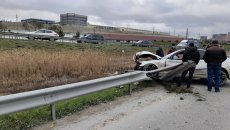 Bakı-Sumqayıt yolunda ağır qəza baş verib - FOTO