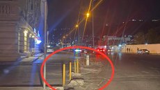 Bayılda yol polisinin gözü qarşısında yolu kəsdilər  - VİDEO - FOTO