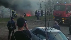 Ağsu dolaylarında aşan “Mercedes” yanıb  - FOTO - VİDEO