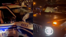 Bakıda PPX maşını “Gelandewagen” ilə toqquşdu  - VİDEO